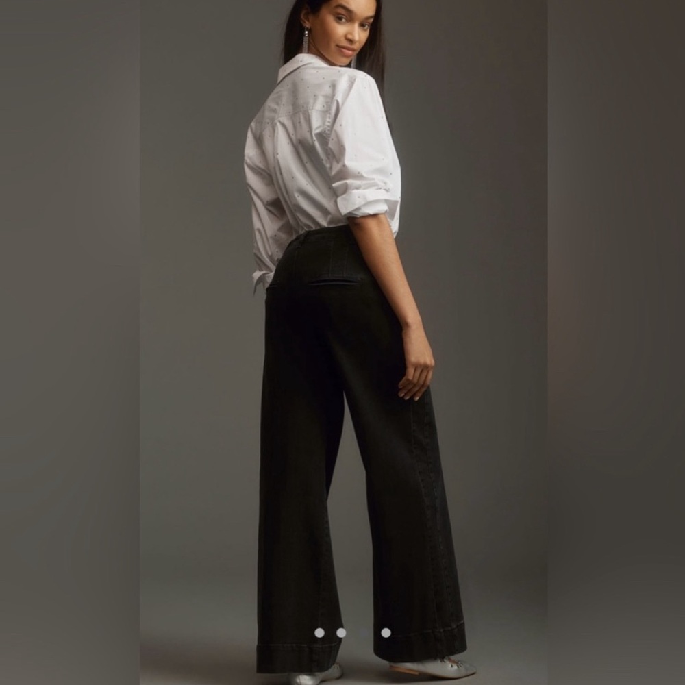 Maeve Low-Rise Wide-Leg Trouser Jeans Size 26